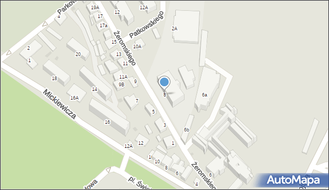 Sandomierz, Żeromskiego Stefana, 8, mapa Sandomierza
