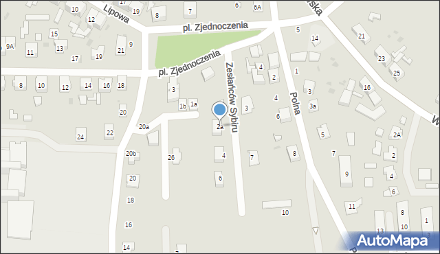 Ścinawa, Zesłańców Sybiru, 2a, mapa Ścinawa