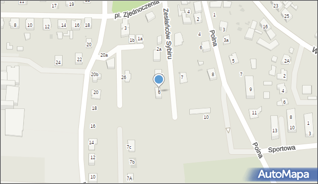 Ścinawa, Zesłańców Sybiru, 6, mapa Ścinawa