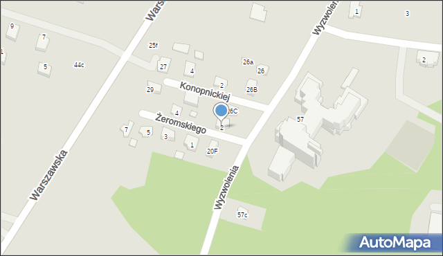 Serock, Żeromskiego Stefana, 2, mapa Serock