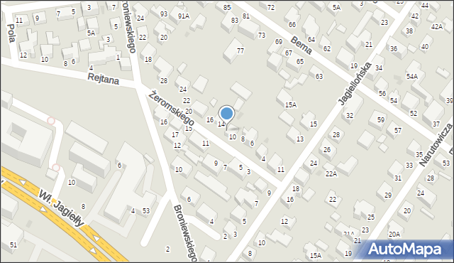 Siedlce, Żeromskiego Stefana, 12, mapa Siedlce