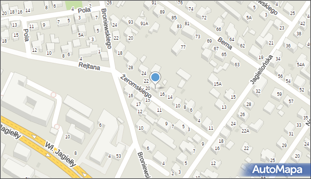Siedlce, Żeromskiego Stefana, 18, mapa Siedlce