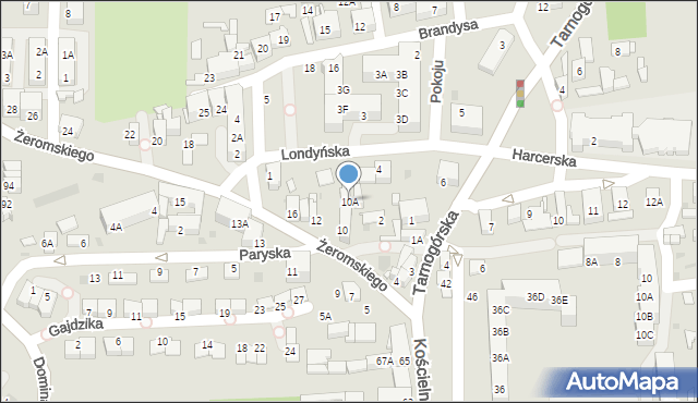 Siemianowice Śląskie, Żeromskiego Stefana, 10A, mapa Siemianowice Śląskie
