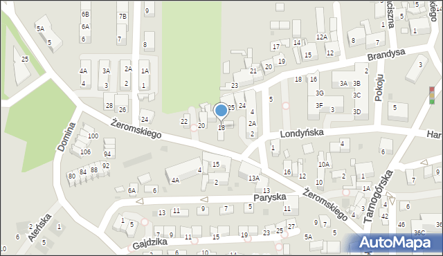 Siemianowice Śląskie, Żeromskiego Stefana, 18, mapa Siemianowice Śląskie
