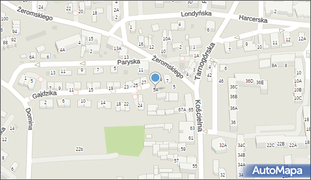 Siemianowice Śląskie, Żeromskiego Stefana, 5A, mapa Siemianowice Śląskie