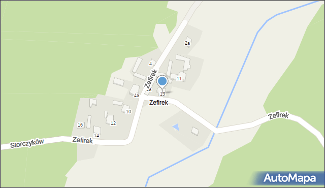Siemięrzyce, Zefirek, 13, mapa Siemięrzyce