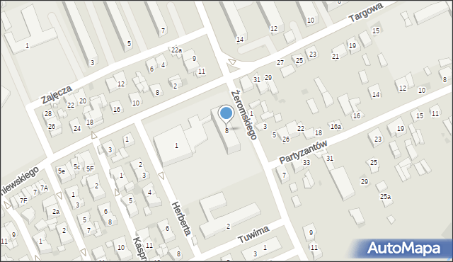 Sieradz, Żeromskiego Stefana, 8, mapa Sieradz