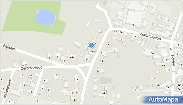 Sierpc, Żeromskiego Stefana, 12, mapa Sierpc