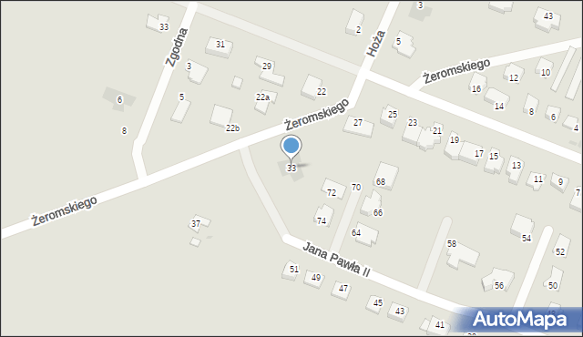 Sierpc, Żeromskiego Stefana, 33, mapa Sierpc
