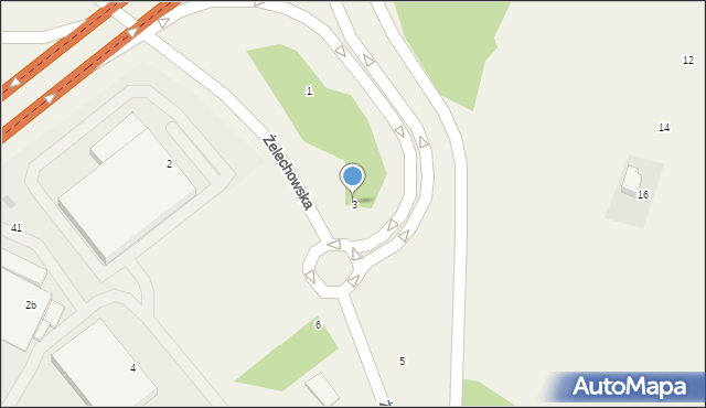 Siestrzeń, Żelechowska, 3, mapa Siestrzeń