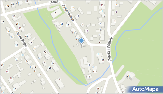 Siewierz, Żeromskiego Stefana, 7, mapa Siewierz