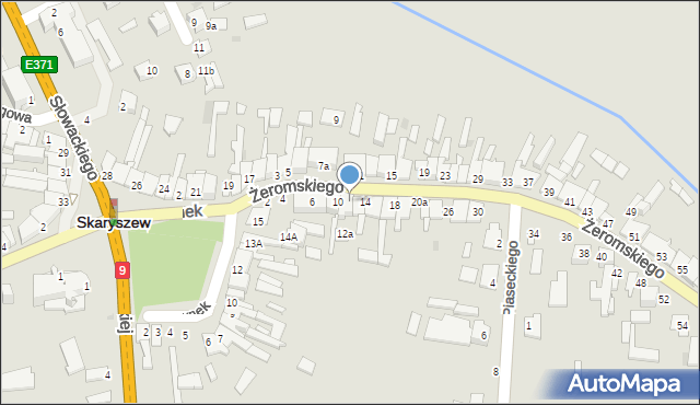 Skaryszew, Żeromskiego Stefana, 12, mapa Skaryszew