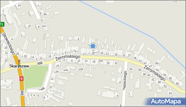 Skaryszew, Żeromskiego Stefana, 15, mapa Skaryszew