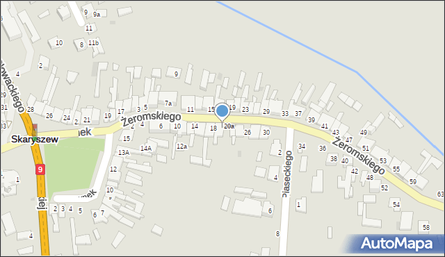 Skaryszew, Żeromskiego Stefana, 20, mapa Skaryszew