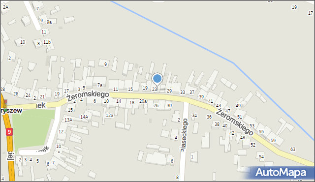 Skaryszew, Żeromskiego Stefana, 25, mapa Skaryszew