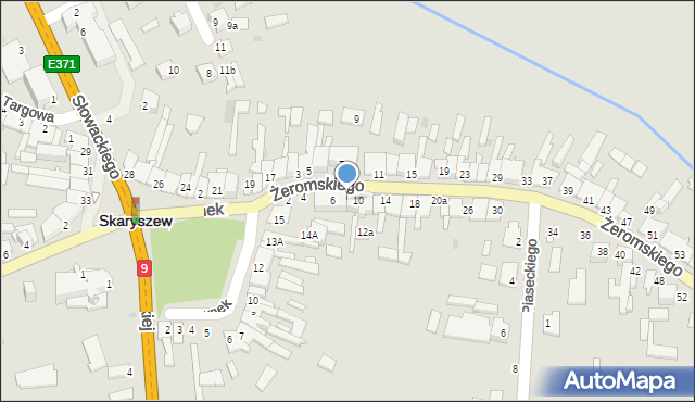 Skaryszew, Żeromskiego Stefana, 8, mapa Skaryszew