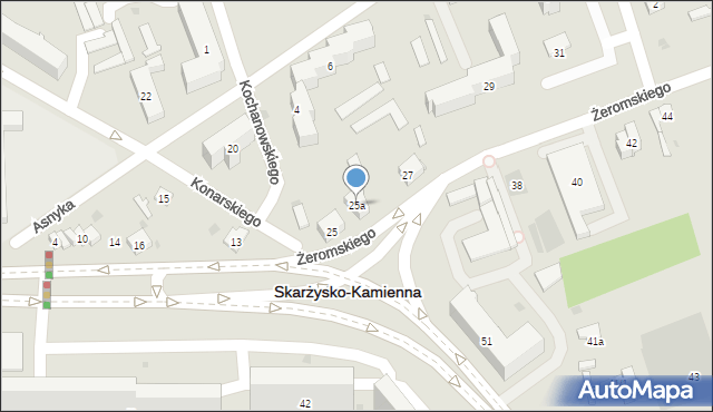 Skarżysko-Kamienna, Żeromskiego Stefana, 25a, mapa Skarżysko-Kamienna