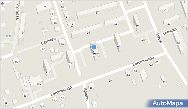 Skarżysko-Kamienna, Żeromskiego Stefana, 45, mapa Skarżysko-Kamienna