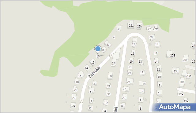 Skoczów, Żebroka Jana, 10, mapa Skoczów