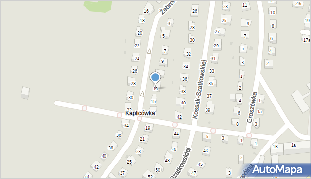 Skoczów, Żebroka Jana, 13, mapa Skoczów