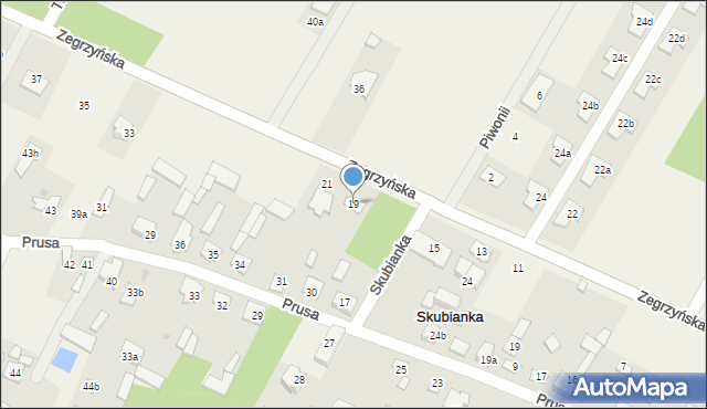 Skubianka, Zegrzyńska, 19, mapa Skubianka