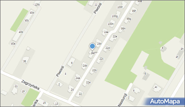 Skubianka, Zegrzyńska, 24c, mapa Skubianka