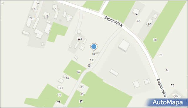 Skubianka, Zegrzyńska, 61, mapa Skubianka