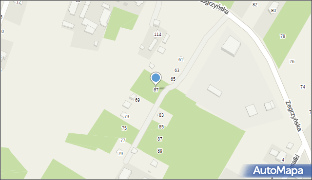 Skubianka, Zegrzyńska, 67, mapa Skubianka
