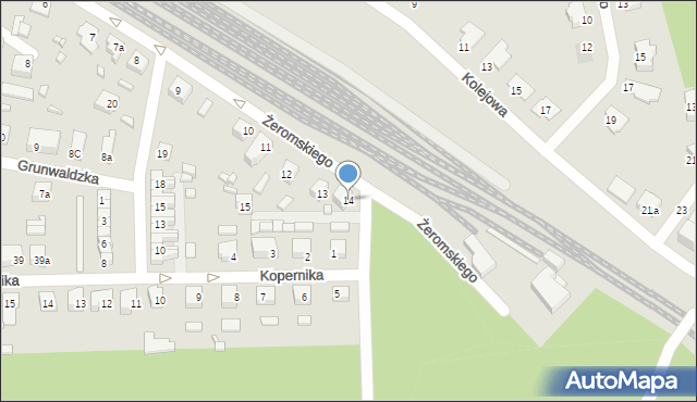 Skwierzyna, Żeromskiego Stefana, 14, mapa Skwierzyna