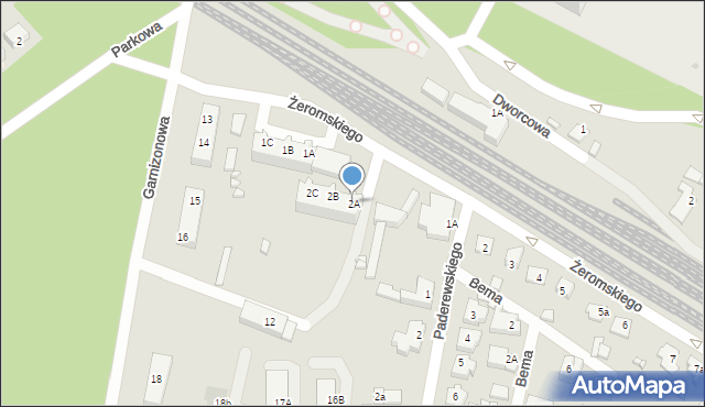 Skwierzyna, Żeromskiego Stefana, 2A, mapa Skwierzyna