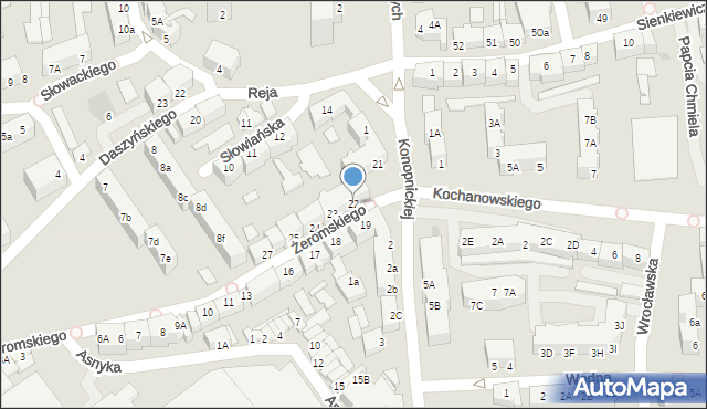 Słubice, Żeromskiego Stefana, 22, mapa Słubice