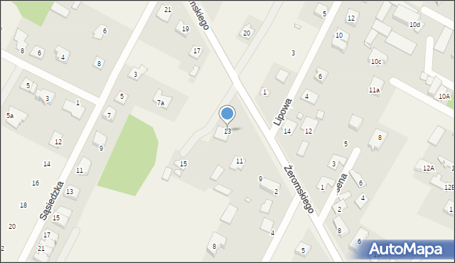 Słupno, Żeromskiego Stefana, 13, mapa Słupno