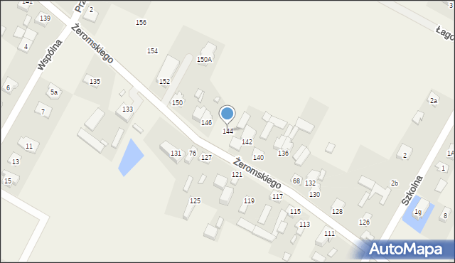 Słupno, Żeromskiego Stefana, 144, mapa Słupno