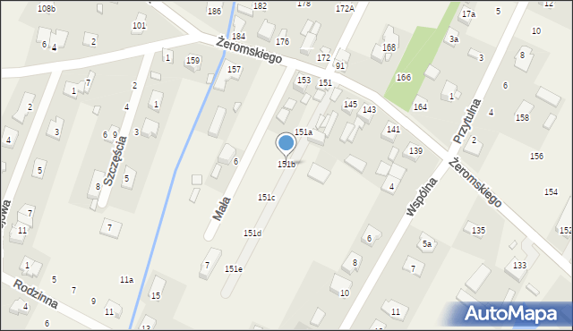 Słupno, Żeromskiego Stefana, 151b, mapa Słupno