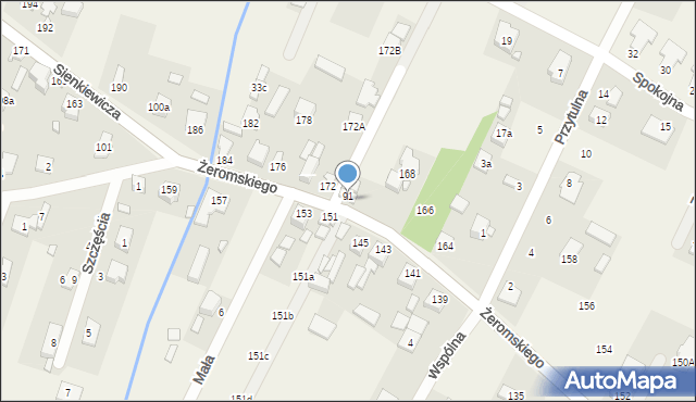 Słupno, Żeromskiego Stefana, 170, mapa Słupno