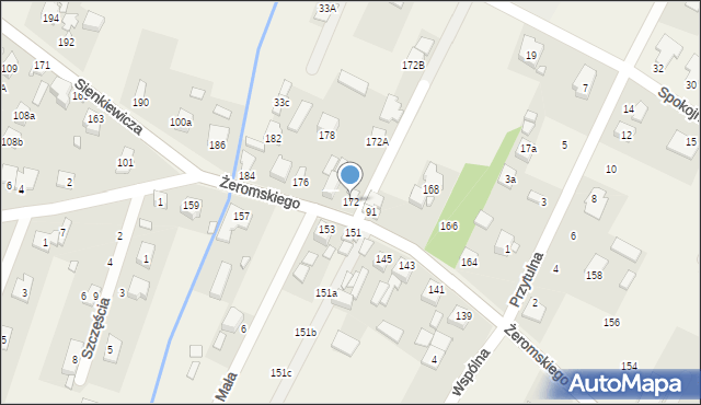 Słupno, Żeromskiego Stefana, 172, mapa Słupno