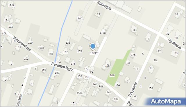 Słupno, Żeromskiego Stefana, 172A, mapa Słupno