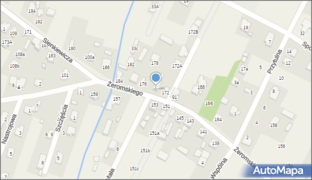 Słupno, Żeromskiego Stefana, 174, mapa Słupno