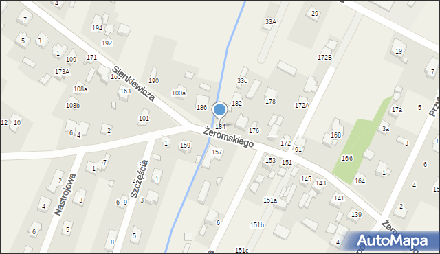 Słupno, Żeromskiego Stefana, 184, mapa Słupno
