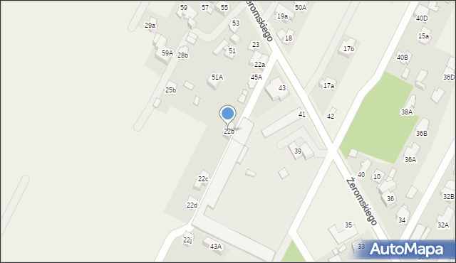 Słupno, Żeromskiego Stefana, 22b, mapa Słupno