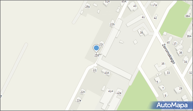 Słupno, Żeromskiego Stefana, 22d, mapa Słupno