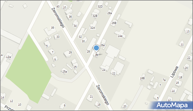 Słupno, Żeromskiego Stefana, 26, mapa Słupno