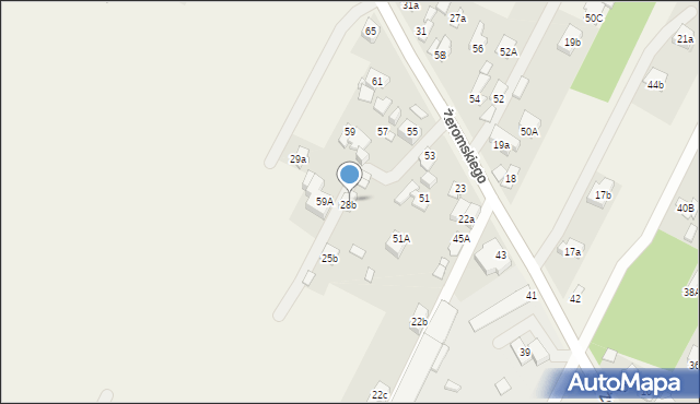 Słupno, Żeromskiego Stefana, 55a, mapa Słupno