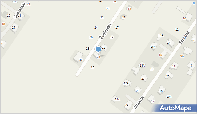 Słupno, Żeglarska, 23, mapa Słupno