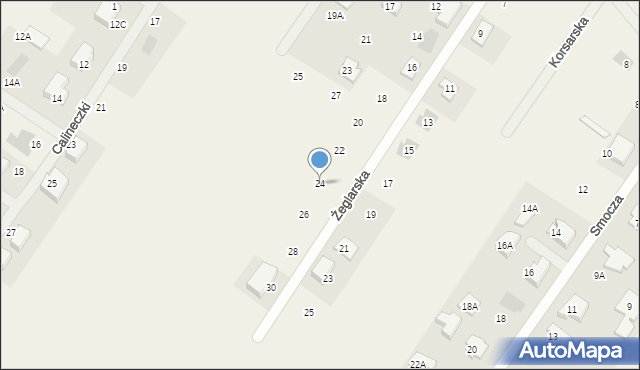 Słupno, Żeglarska, 24, mapa Słupno