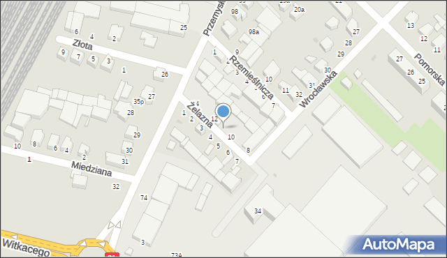 Słupsk, Żelazna, 11, mapa Słupska