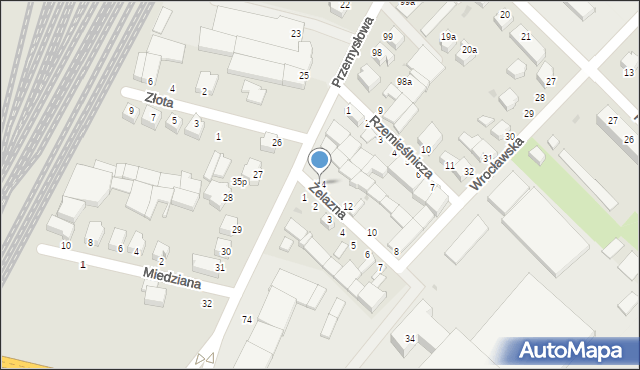 Słupsk, Żelazna, 14, mapa Słupska