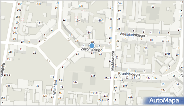 Słupsk, Żeromskiego Stefana, 13, mapa Słupska