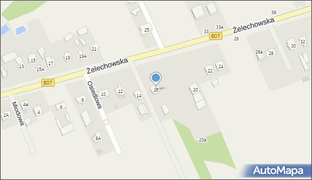 Sobolew, Żelechowska, 16, mapa Sobolew