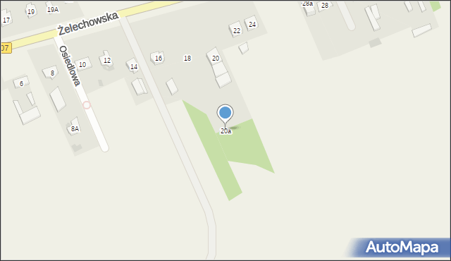 Sobolew, Żelechowska, 20a, mapa Sobolew